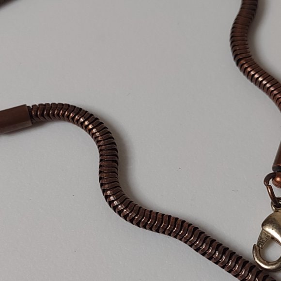 Multi Tone Metal Statement Necklace 19.5 Inches Long - Picture 9 of 12